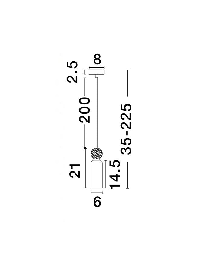 FIL Neutral Stone Travertine & Opal Glass Pendant - ID 14126
