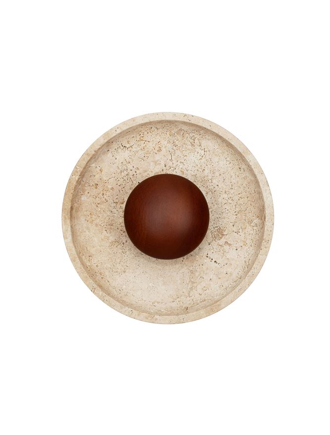 TAV Yellow Travertine & Wood Wall Light - ID 14110