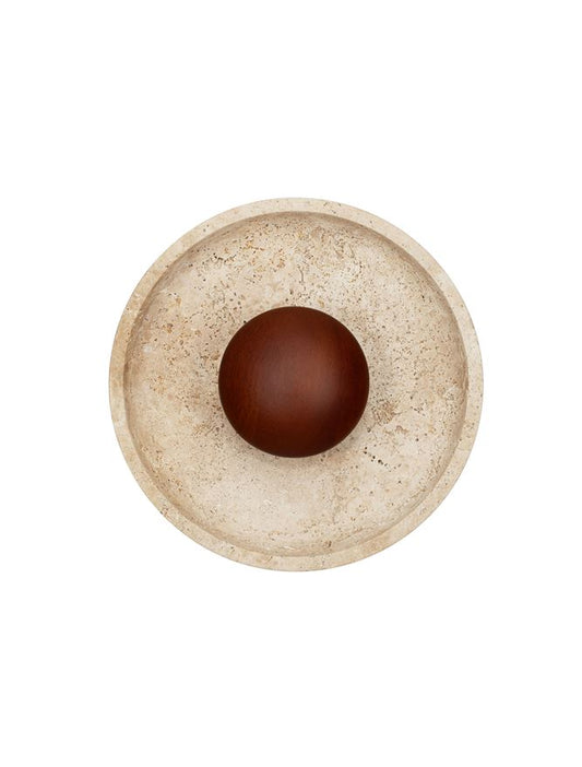 TAV Yellow Travertine & Wood Wall Light - ID 14110