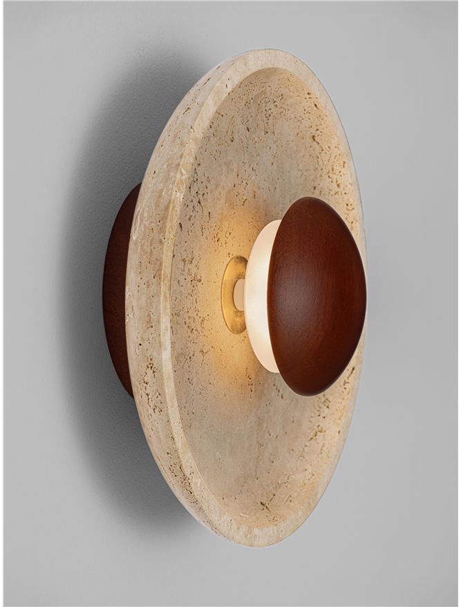 TAV Yellow Travertine & Wood Wall Light - ID 14110