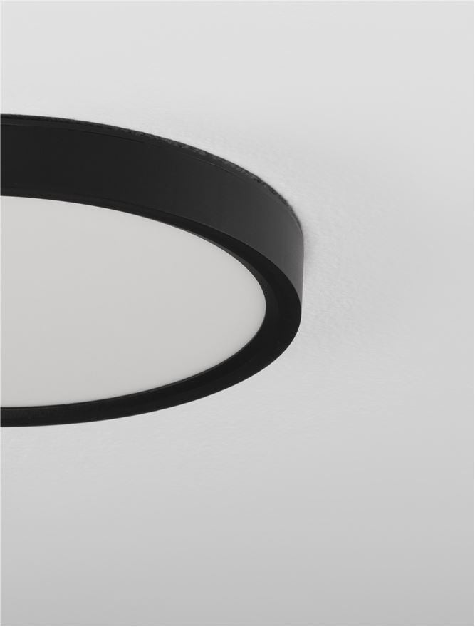 DIX Black 30cm Ultra-Slim LED Ceiling Light with Selectable CCT - ID 14581