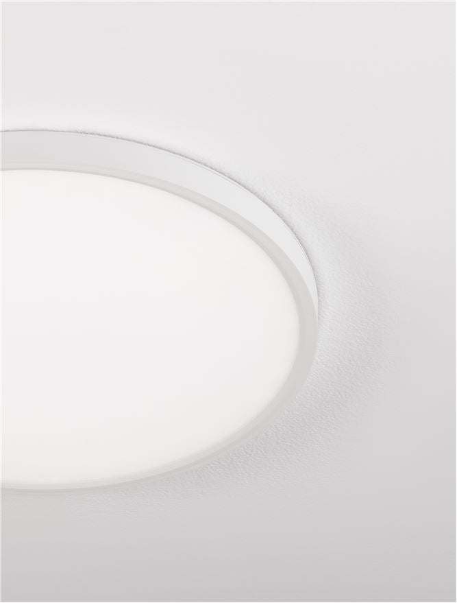 DIX White 40cm Ultra-Slim LED Ceiling Light with Selectable CCT - ID 14579