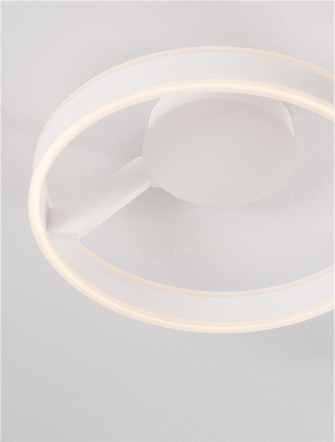 BIA Sandy White Dual LED Small 40cm Ring Semi-Flush - ID 14406
