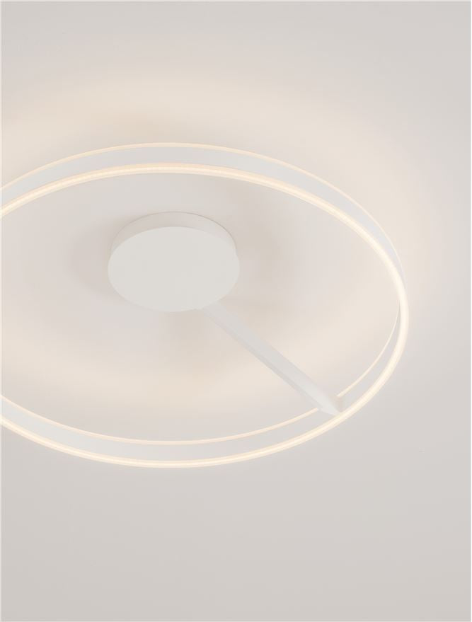 BIA Sandy White Dual LED Medium 80cm Ring Semi-Flush - ID 14564
