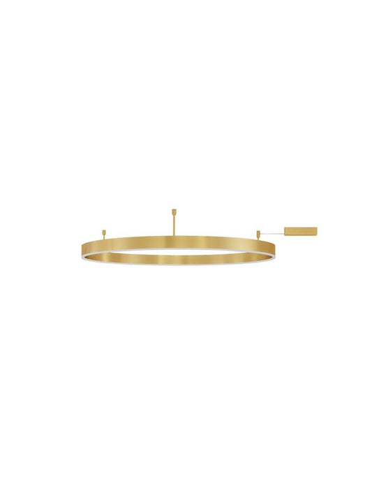 MOT Dimmable Brass Gold Aluminium & Acrylic Ring Semi Flush Small - ID 12540