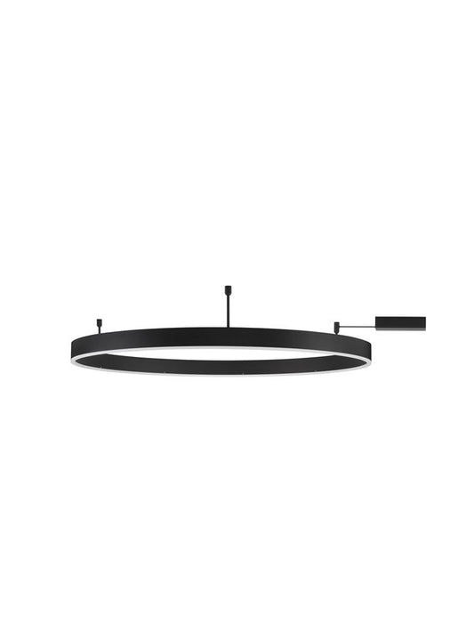 MOT Dimmable Sandy Black Aluminium & Acrylic Ring Semi Flush Small - ID 12537