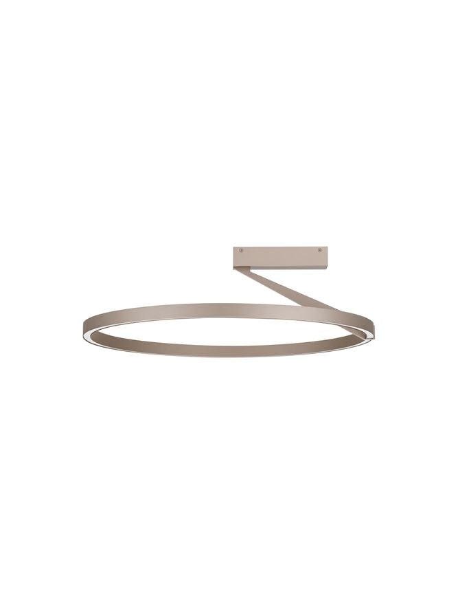 TIL Moca Coffee & Aluminium LED Semi-Flush Ceiling Light - ID 14471
