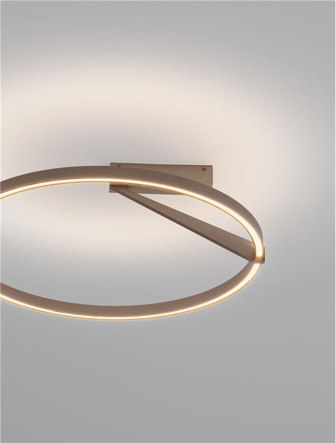 TIL Moca Coffee & Aluminium LED Semi-Flush Ceiling Light - ID 14471