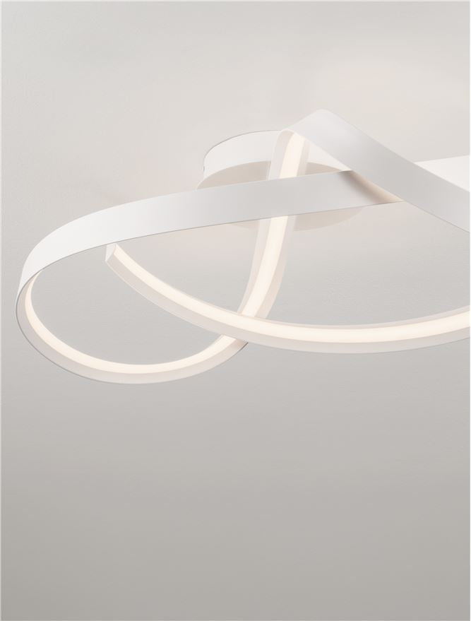 OLI Sandy White Twist LED Flush Ceiling Light - ID 14398