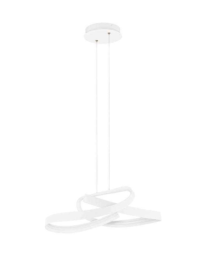 OLI Sandy White Twisted Ring LED Pendant - ID 14400