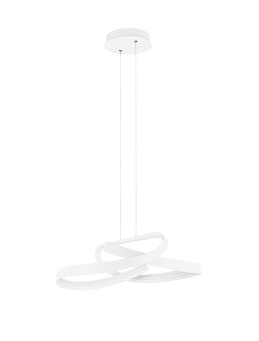 OLI Sandy White Twisted Ring LED Pendant - ID 14400