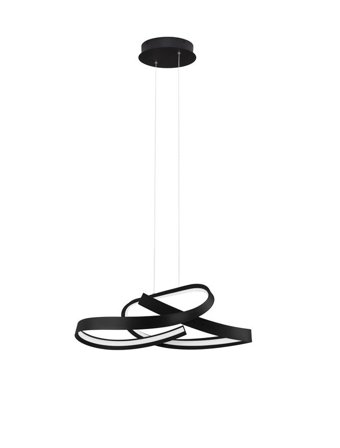 OLI Sandy Black Twisted Ring LED Pendant - ID 14401