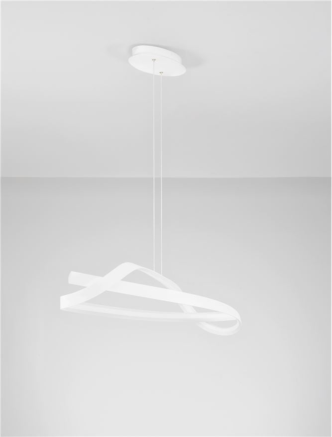 OLI Sandy White Twisted Ring LED Linear Pendant - ID 14403