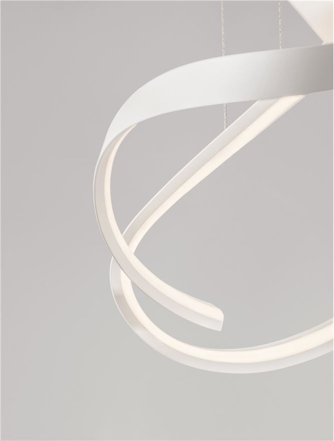 OLI Sandy White Twisted Ring LED Linear Pendant - ID 14403