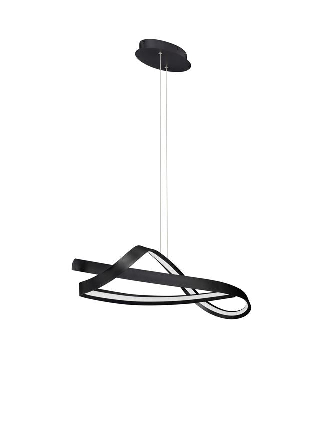 OLI Sandy Black Twisted Ring LED Linear Pendant - ID 14404