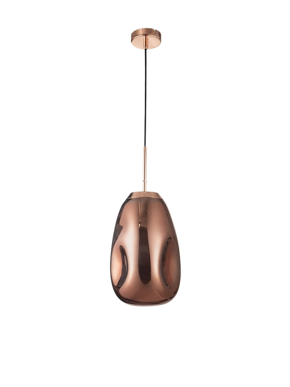 VAL Copper Finish Dimpled Lozenge Single Pendant - ID 14807