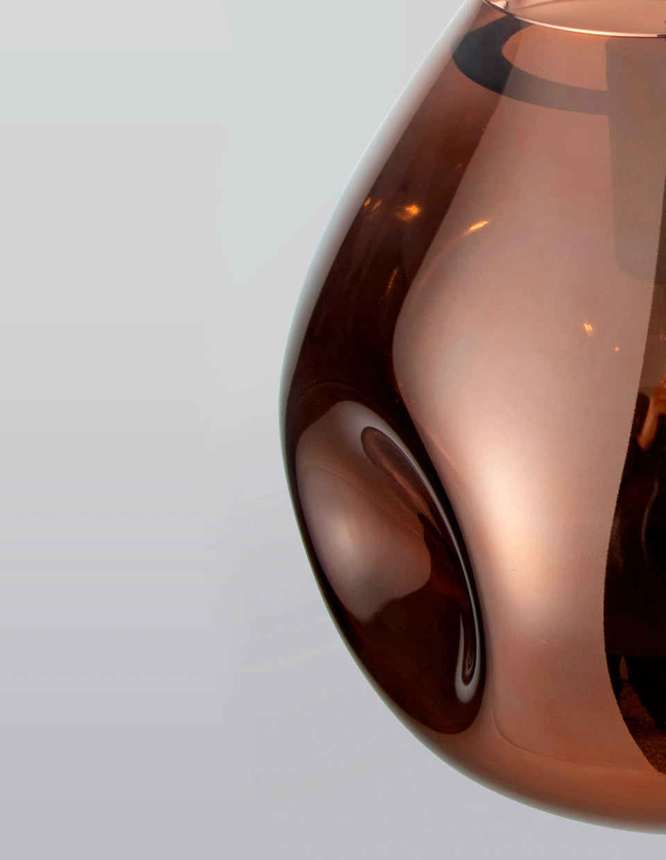 VAL Copper Finish Dimpled Single Pendant - ID 14804