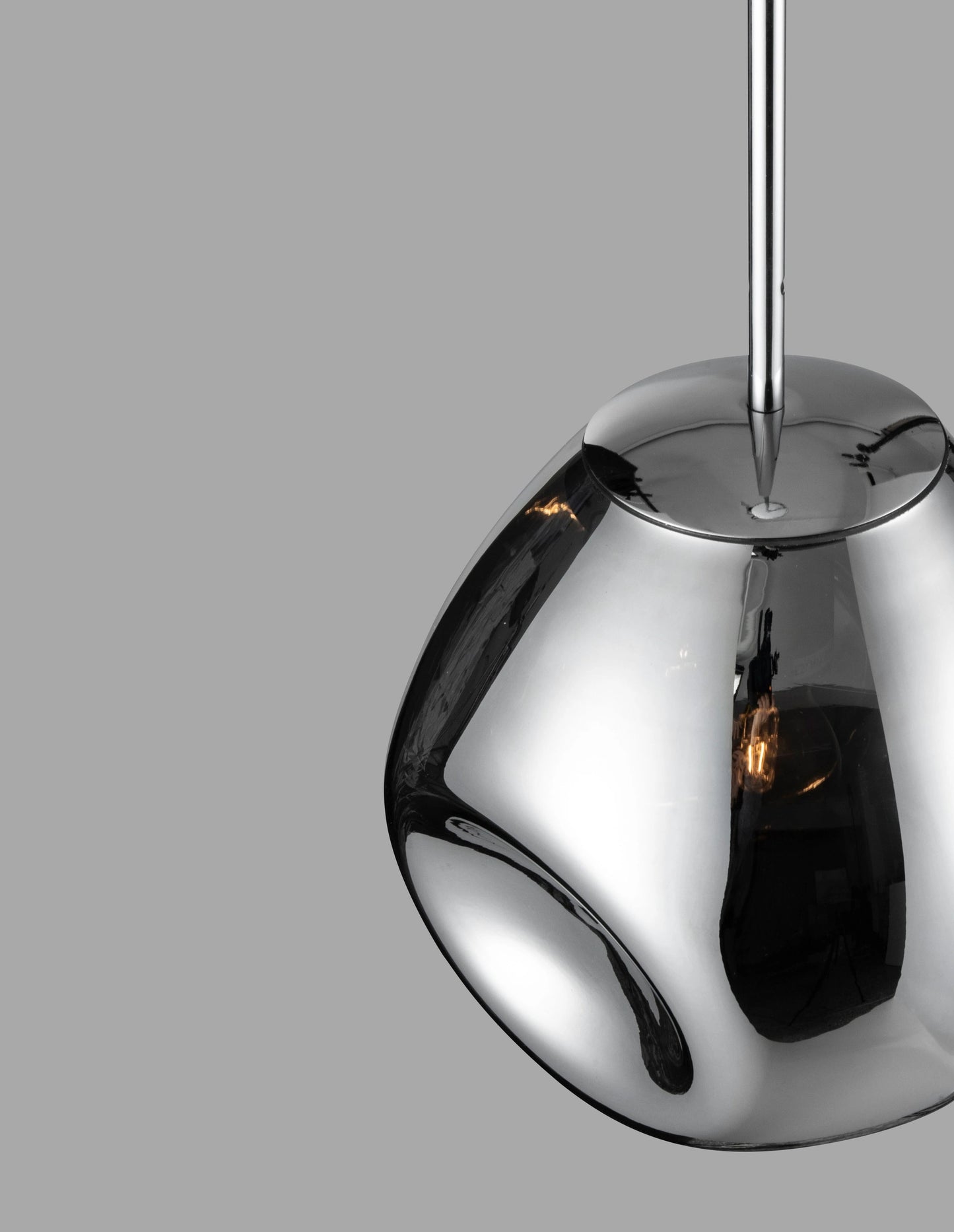 VAL Chrome Finish Dimpled Single Pendant - ID 14803
