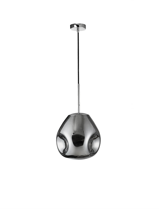 VAL Chrome Finish Dimpled Single Pendant - ID 14803