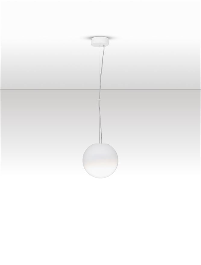 BOL Small 20cm Ethereal Gradient White Glass Pendant  - ID 14128