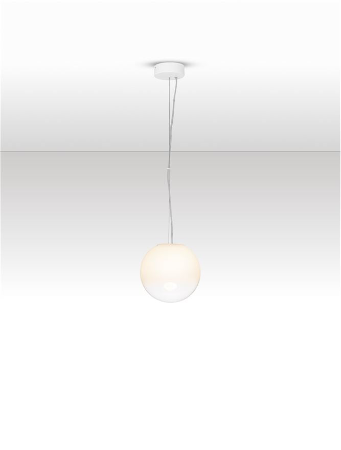 BOL Small 20cm Ethereal Gradient White Glass Pendant  - ID 14128