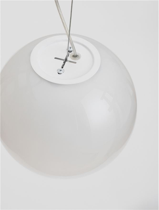 BOL Small 20cm Ethereal Gradient White Glass Pendant  - ID 14128