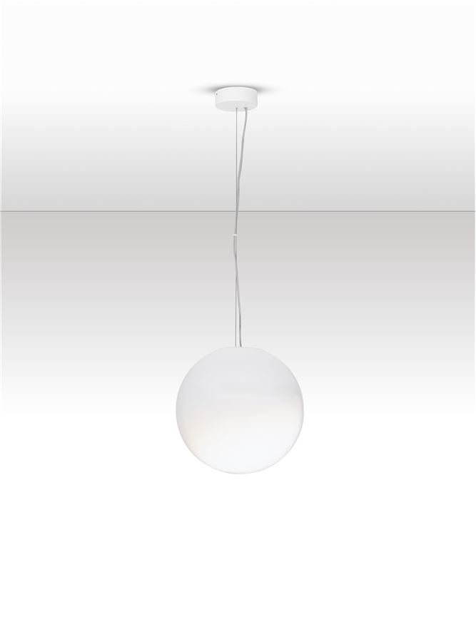 BOL Medium 30cm Ethereal Gradient White Glass Pendant  - ID 14129