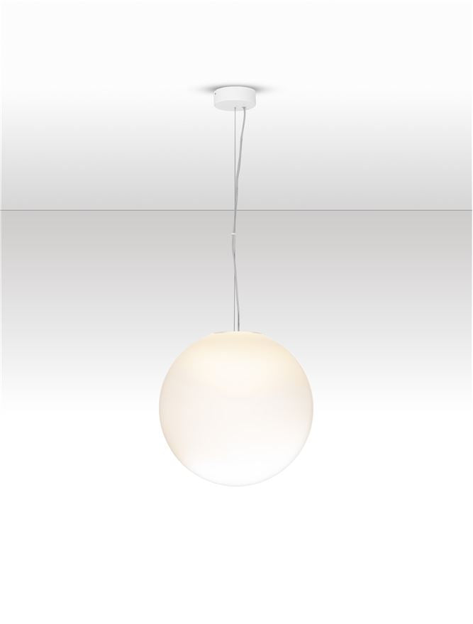 BOL Large 40cm Ethereal Gradient White Glass Pendant  - ID 14130