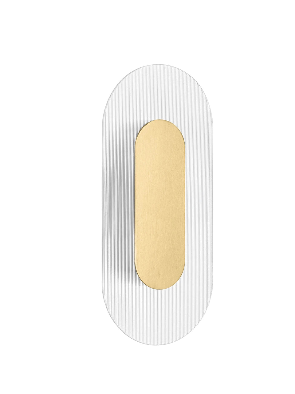 RIO Small Gold & Textured Clear Glass LED Linear Wall Light - ID 15025