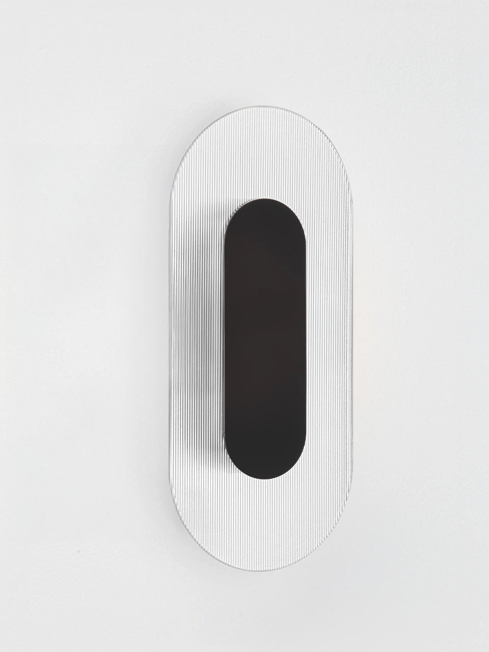 RIO Small Matt Black & Textured Clear Glass LED Linear Wall Light - ID 15026