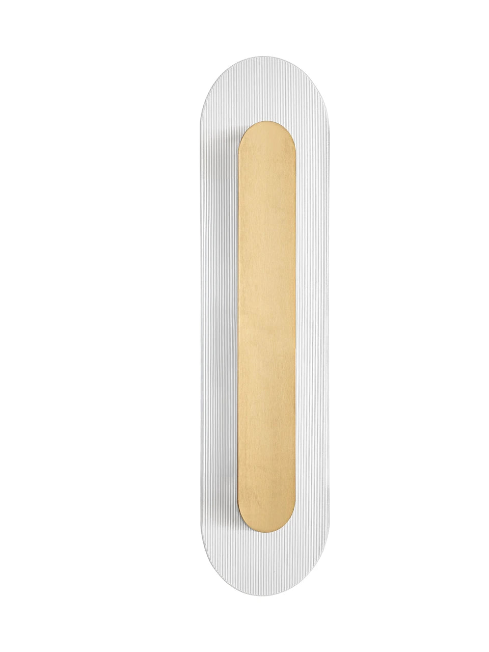 RIO Medium Gold & Textured Clear Glass LED Linear Wall Light - ID 15027