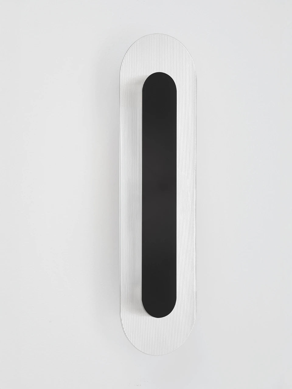 RIO Medium Matt Black & Textured Clear Glass LED Linear Wall Light - ID 15028