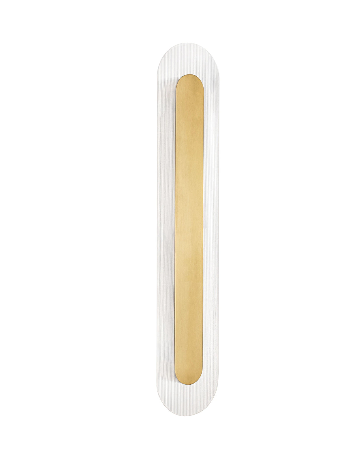 RIO Large Gold & Textured Clear Glass LED Linear Wall Light - ID 15029