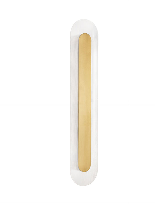 RIO Large Gold & Textured Clear Glass LED Linear Wall Light - ID 15029