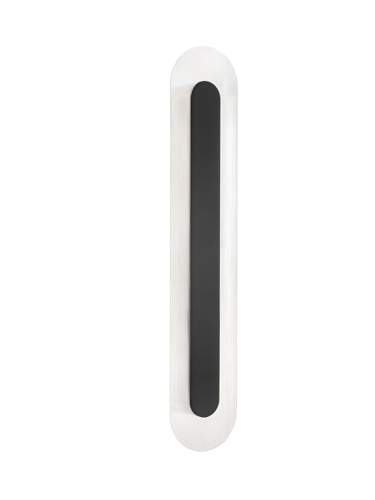 RIO Large Matt Black & Textured Clear Glass LED Linear Wall Light - ID 15030