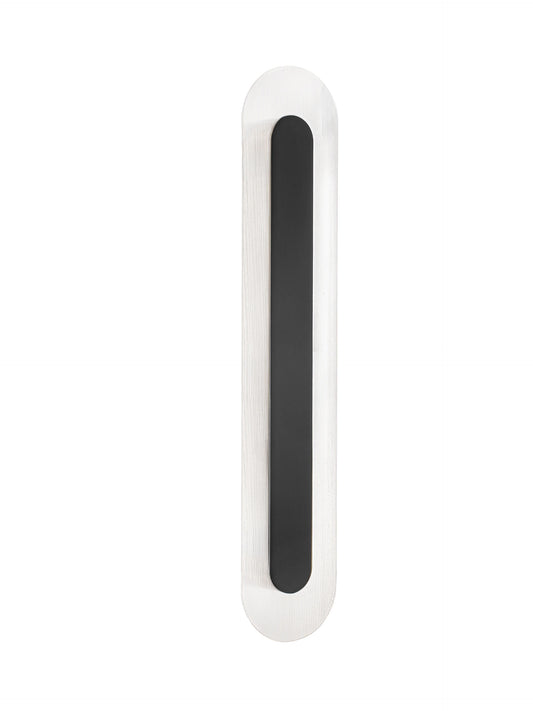 RIO Large Matt Black & Textured Clear Glass LED Linear Wall Light - ID 15030
