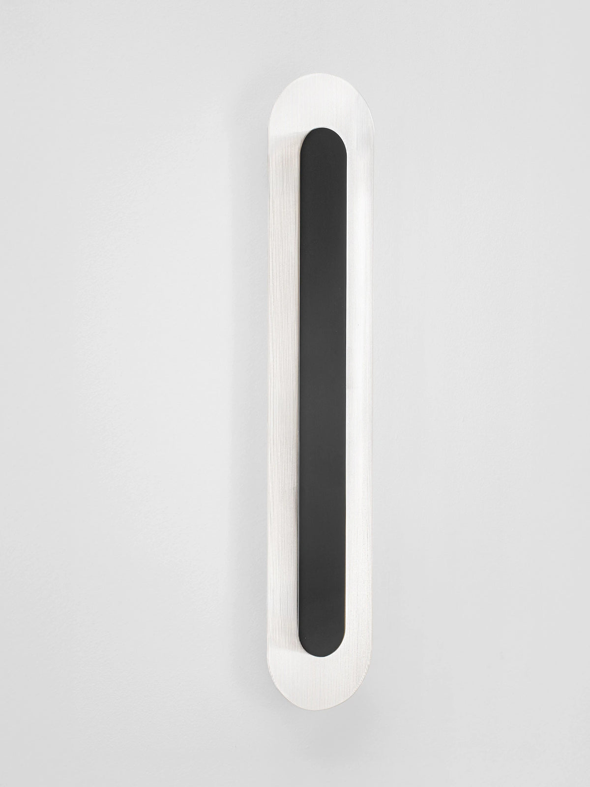 RIO Large Matt Black & Textured Clear Glass LED Linear Wall Light - ID 15030