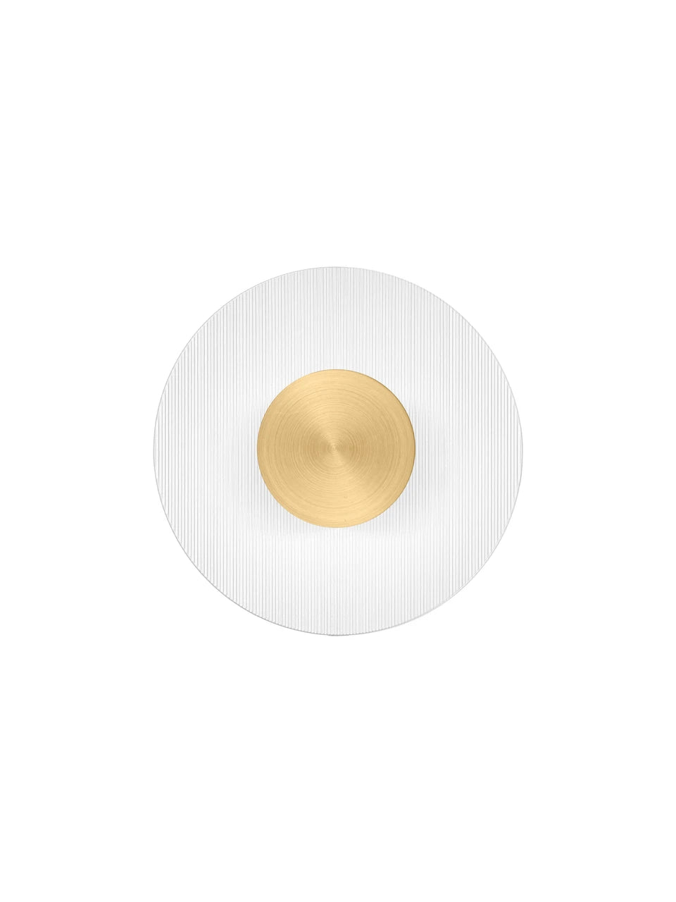 RIO Small Gold & Textured Clear Glass LED Round Wall Light - ID 15031