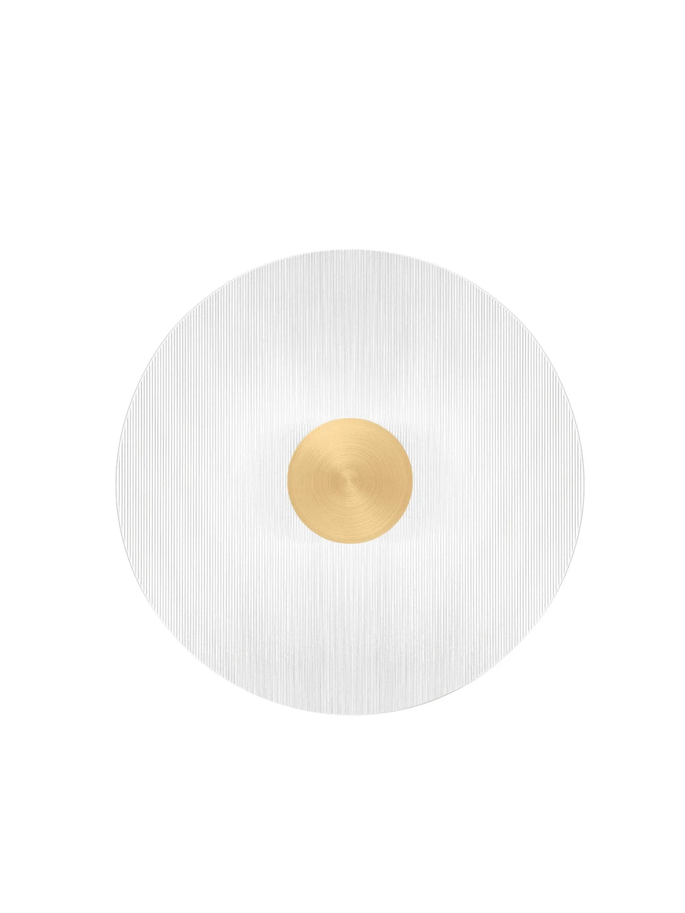 RIO Large Gold & Textured Clear Glass LED Round Wall Light - ID 15033