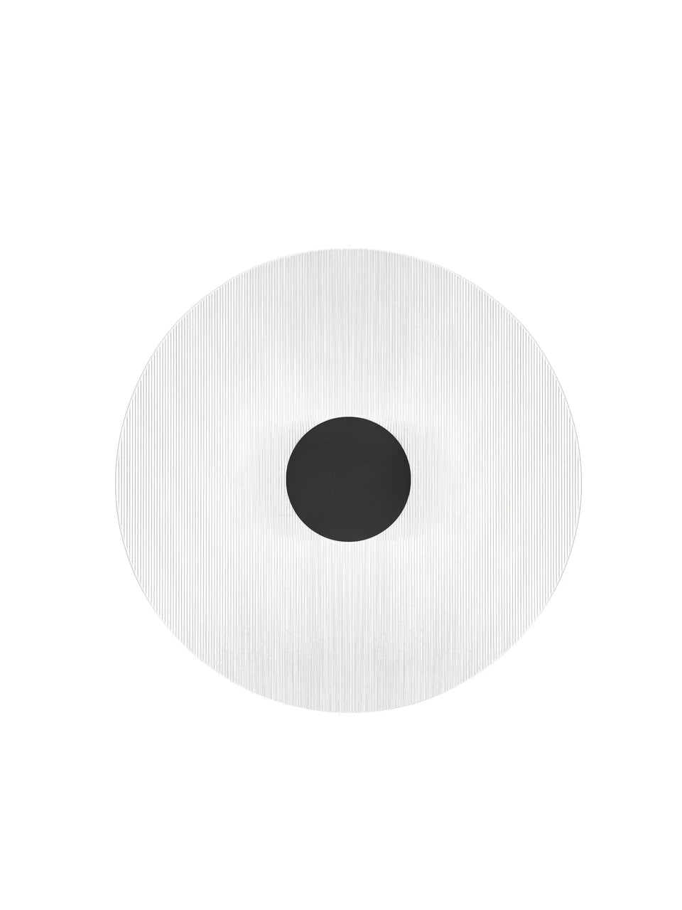 RIO Large Matt Black & Textured Clear Glass LED Round Wall Light - ID 15034