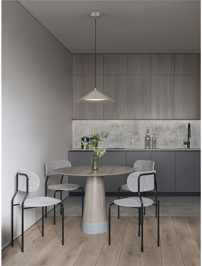 ARI Matt Silver Metal Prismatic LED Pendant - ID 14495