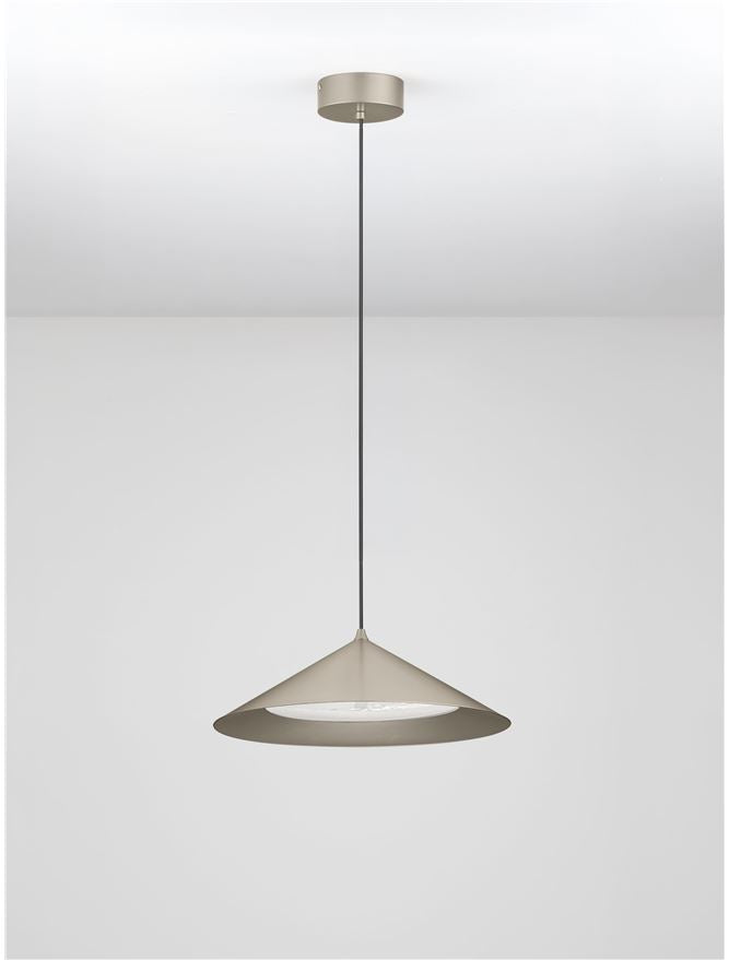 ARI Matt Silver Metal Prismatic LED Pendant - ID 14495