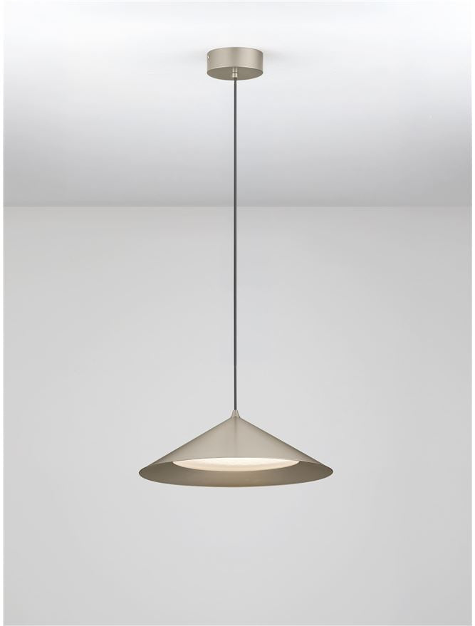 ARI Matt Silver Metal Prismatic LED Pendant - ID 14495