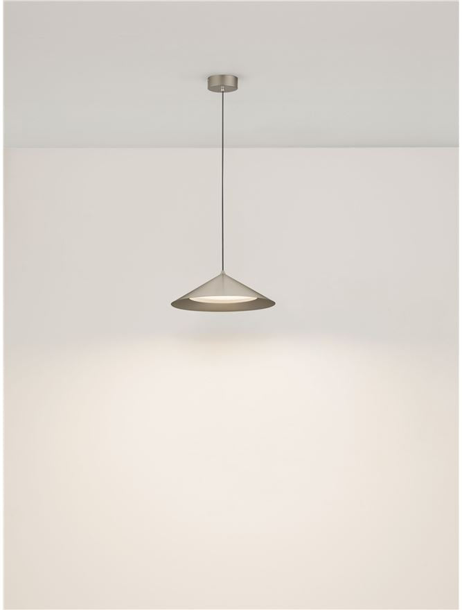 ARI Matt Silver Metal Prismatic LED Pendant - ID 14495