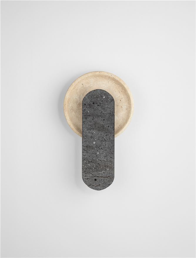 MAV Yellow & Black Travertine Layered Wall Light - ID 14108