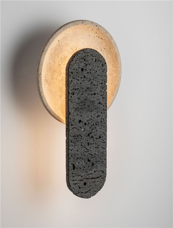 MAV Yellow & Black Travertine Layered Wall Light - ID 14108