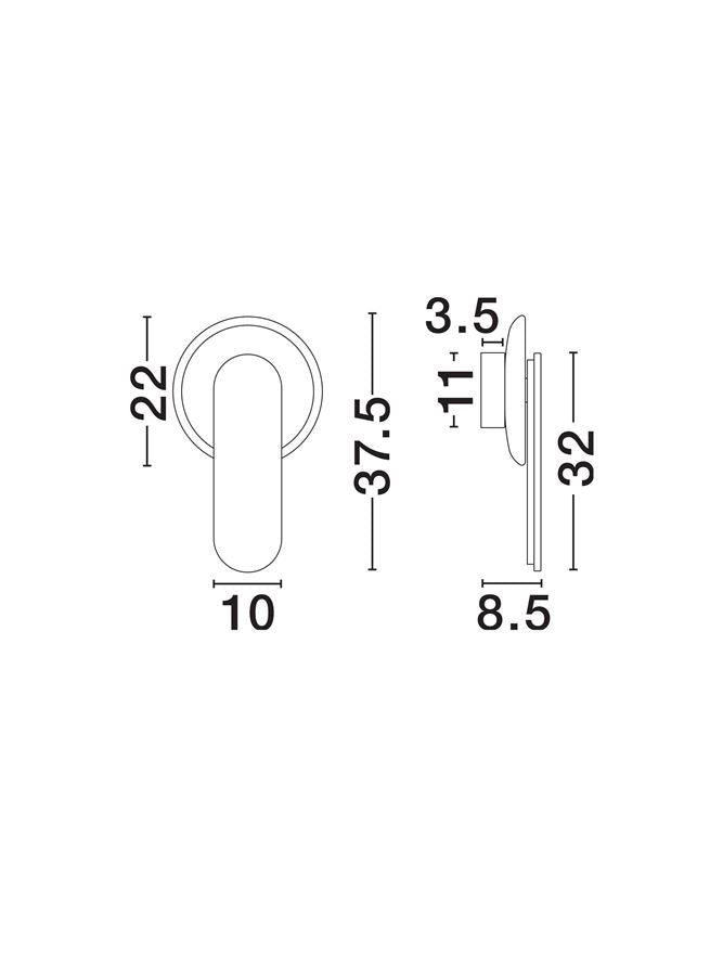MAV Yellow & Black Travertine Layered Wall Light - ID 14108