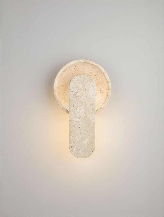 MAV Yellow Travertine Layered Wall Light - ID 14107