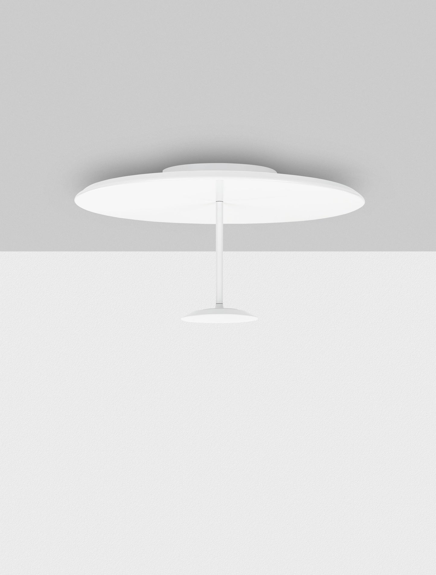 IMA Sandy White Large Semi-Flush Ceiling Light - ID 14818