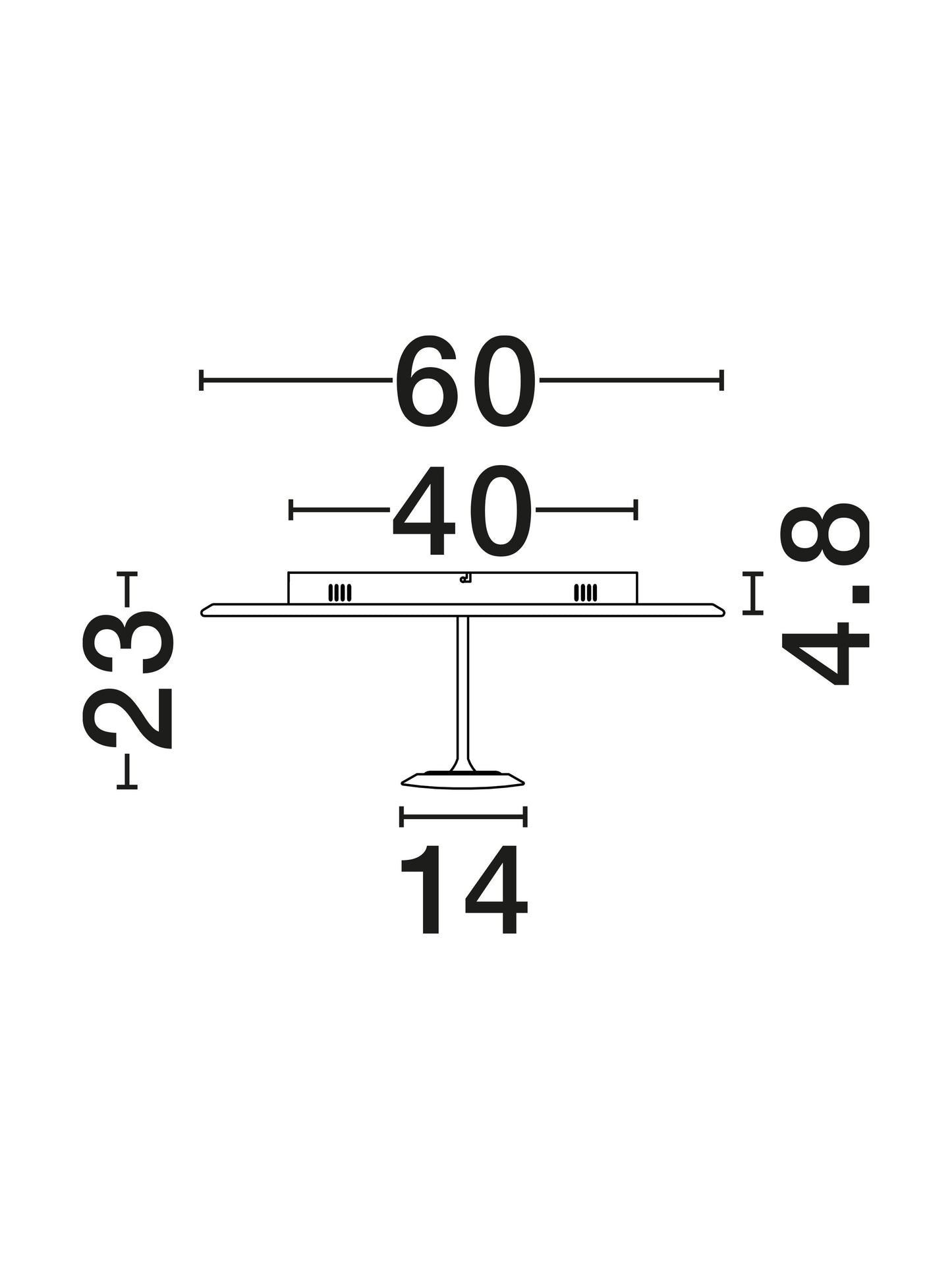 IMA Sandy White Large Semi-Flush Ceiling Light - ID 14818